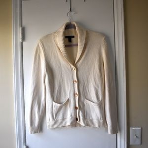 Polo by Ralph Lauren button up cream knit sweater